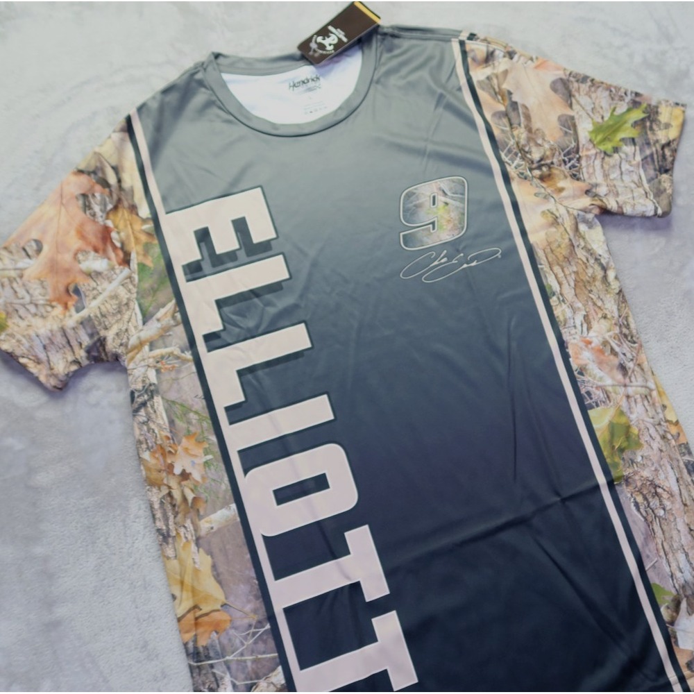 Chase Elliott Hendrick Motorsports NASCAR Racing T Shirt M NWT‎ TrueTimber Camo